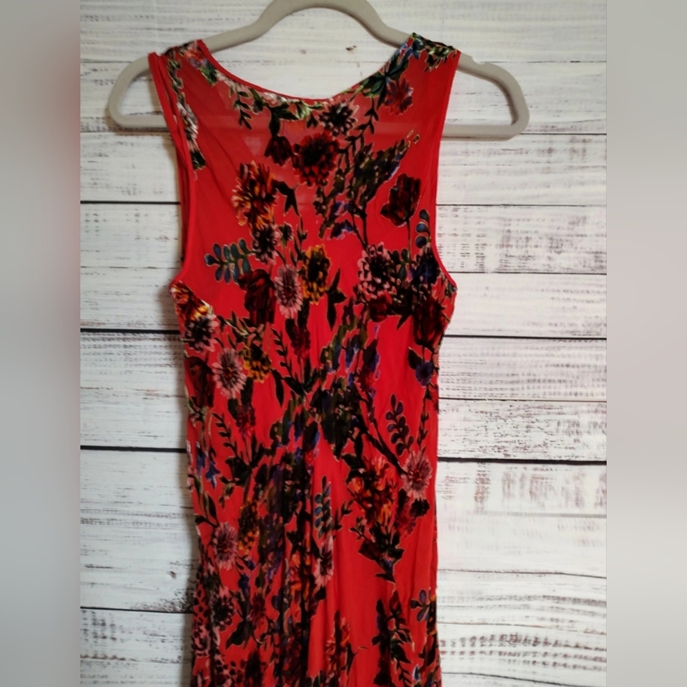 Johnny Was Bobcat Forest Dress Silk Blend Red Floral Maxi Medium NWT Boho Luxe - Picture 2 of 11